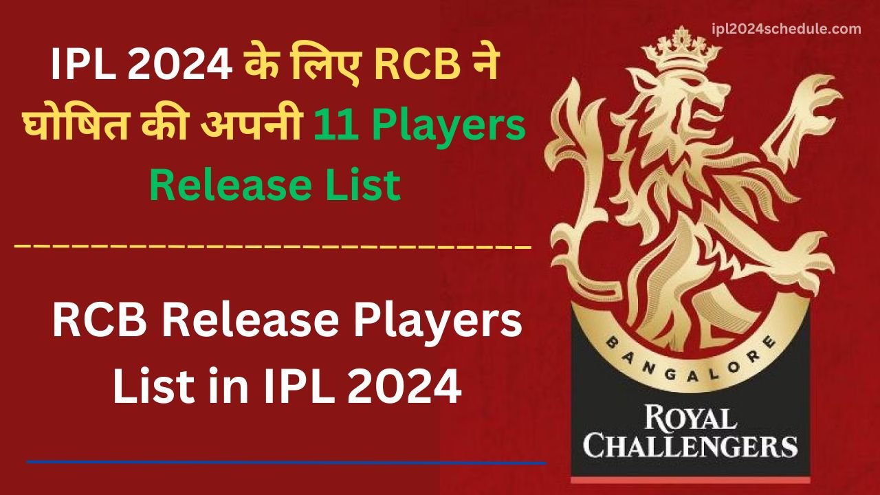 IPL 2024 के लिए RCB ने घोषित की अपनी 11 Players Release List RCB